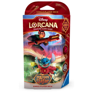Disney Lorcana: Reign of Jafar (Set 8) – Single Player Deck Ruby & Steel – Mulan & Stitch