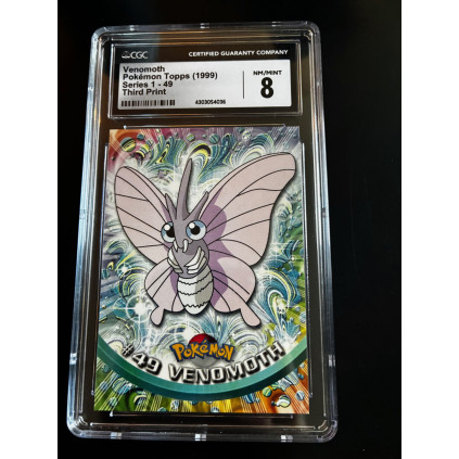 1999 Topps Pokémon TV Venomoth 49 CGC 8