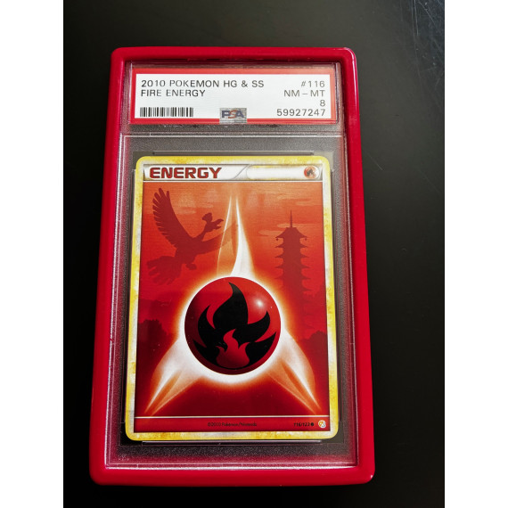 2010 POKEMON HEARTGOLD & SOULSILVER 116 FIRE ENERGY PSA 8
