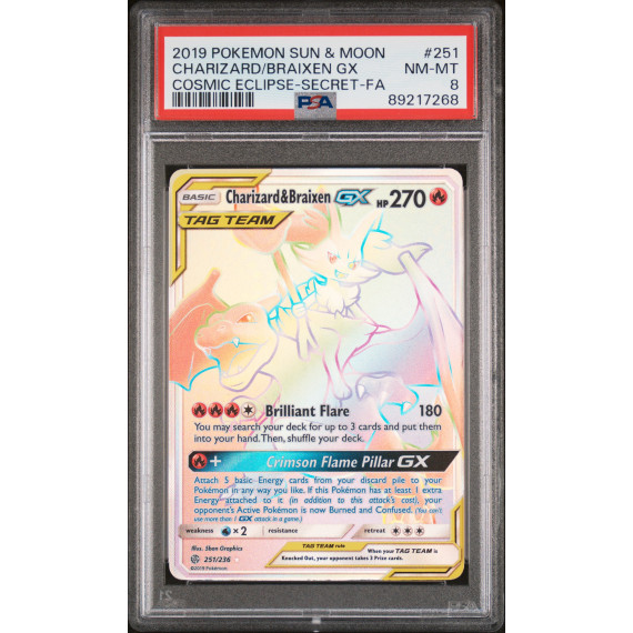 POKEMON SUN & MOON COSMIC ECLIPSE CHARIZARD/BRAIXEN GX