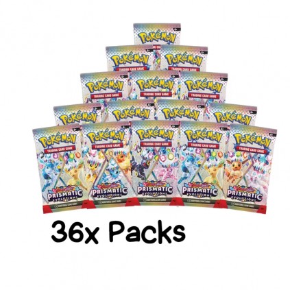 36 stk POKEMON PRISMATIC EVOLUTIONS BOOSTER
