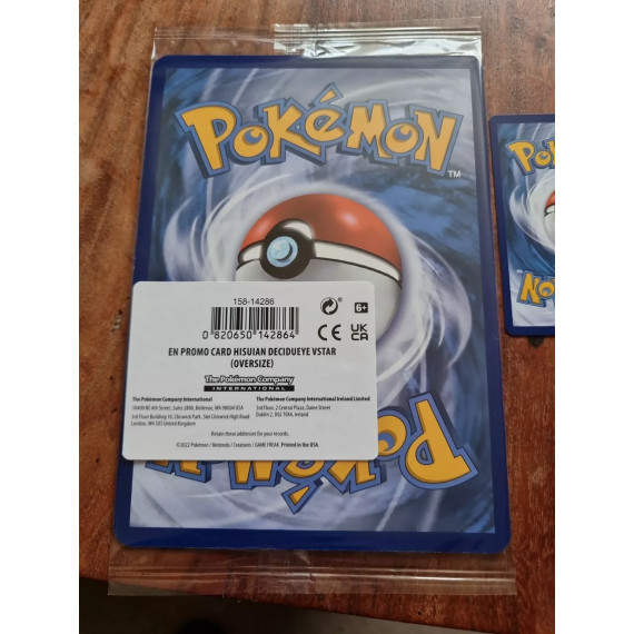 Pokemon Hisuian Decidueye Vstar Oversized Astral Radiance O84/189 Promo sealed