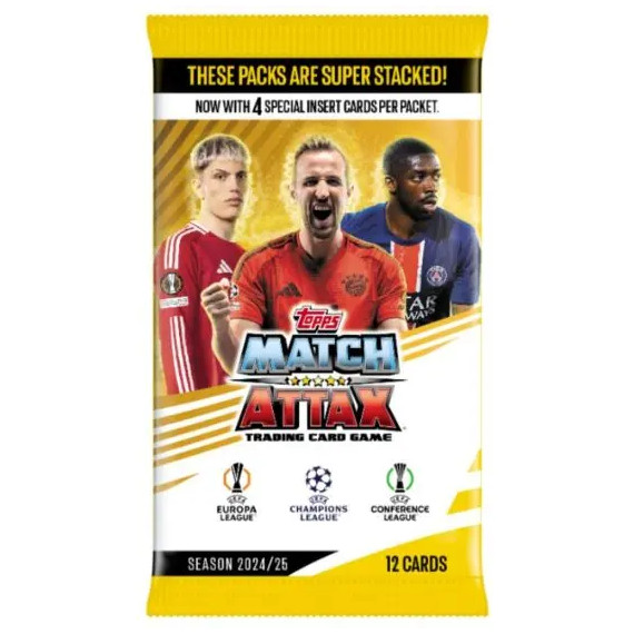 Topps Match Attax Champions League 24/25 booster - 12 fotballkort