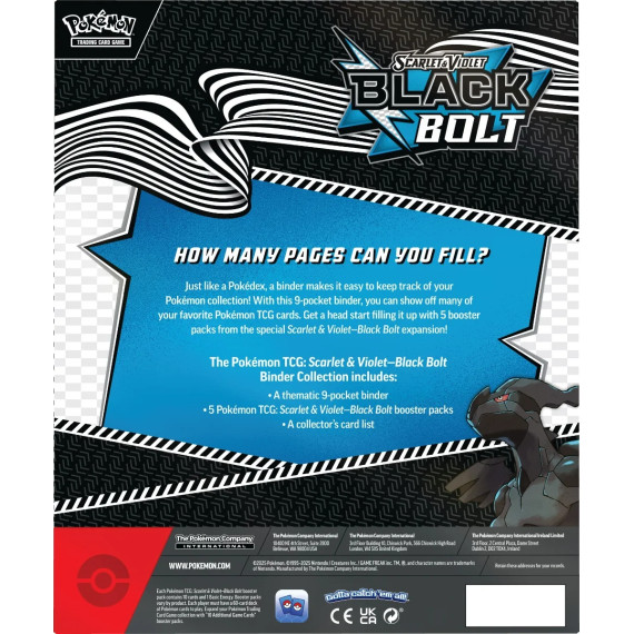Pokemon SV10.5 Black Bolt Binder collection - Scarlet & Violet