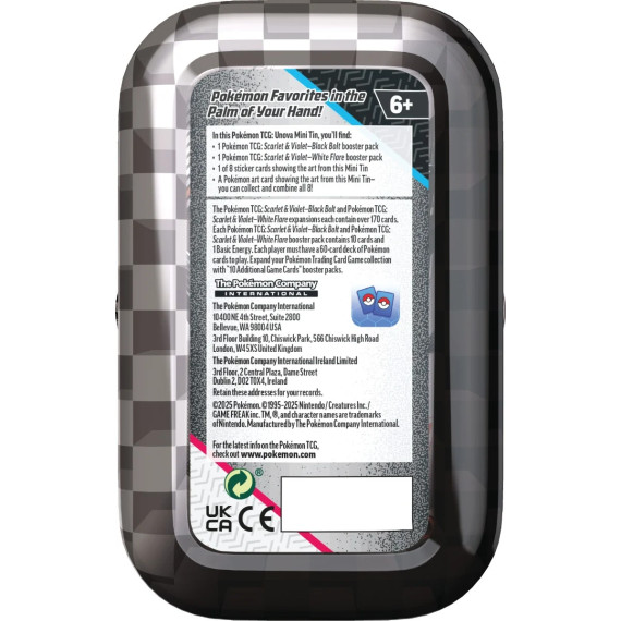 Pokemon SV10.5 Black Bolt White Flare Mini tin - Scarlet & Violet