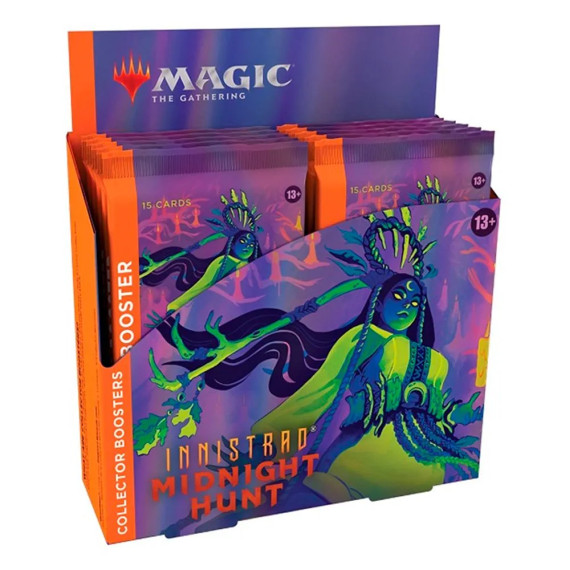 Wizards Of The Coast Magic The Gathering Innistrad Midnight Hunt Collector Booster Trading Cards english 12 Packs