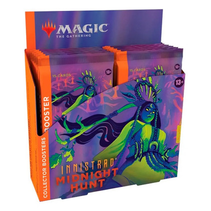 Wizards Of The Coast Magic The Gathering Innistrad Midnight Hunt Collector Booster Trading Cards english 12 Packs