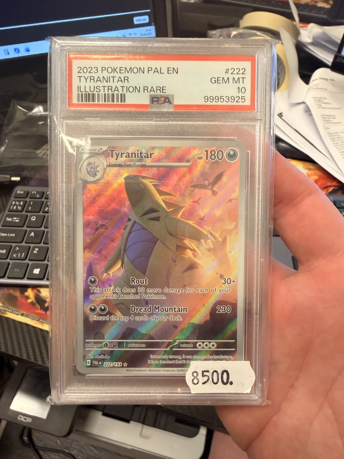 Tyranitar PSA 10 Illustration Rare #222 - original